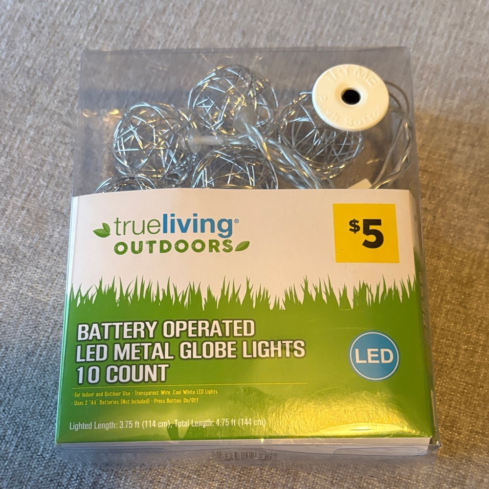 LED Wire Globe Lights - White color